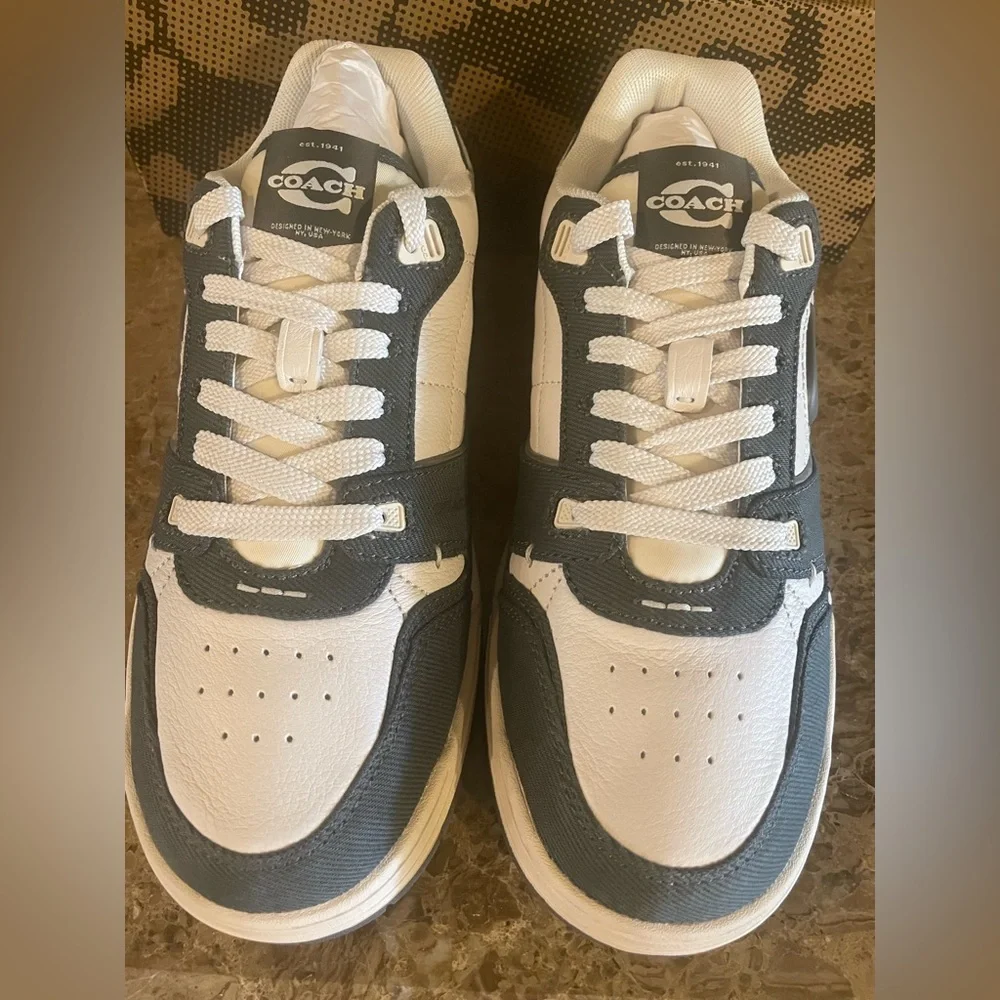 COACH NIB Women’s Charcoal SoHo Denim Sneakers Size 8 - Picture 8 of 17